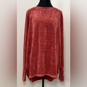 Easel Terracotta Pullover Long Sleeve Sweater